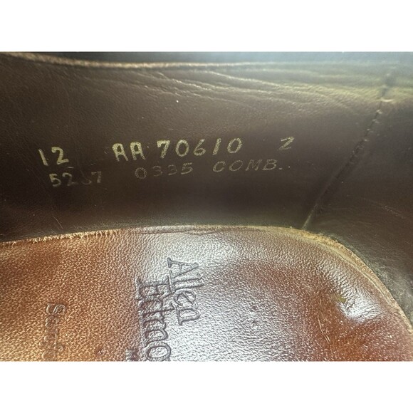 ALLEN EDMONDS Sanford Brogue Oxford Brown Cap Toe Dress Shoes Men's 12 AA - Picture 12 of 13